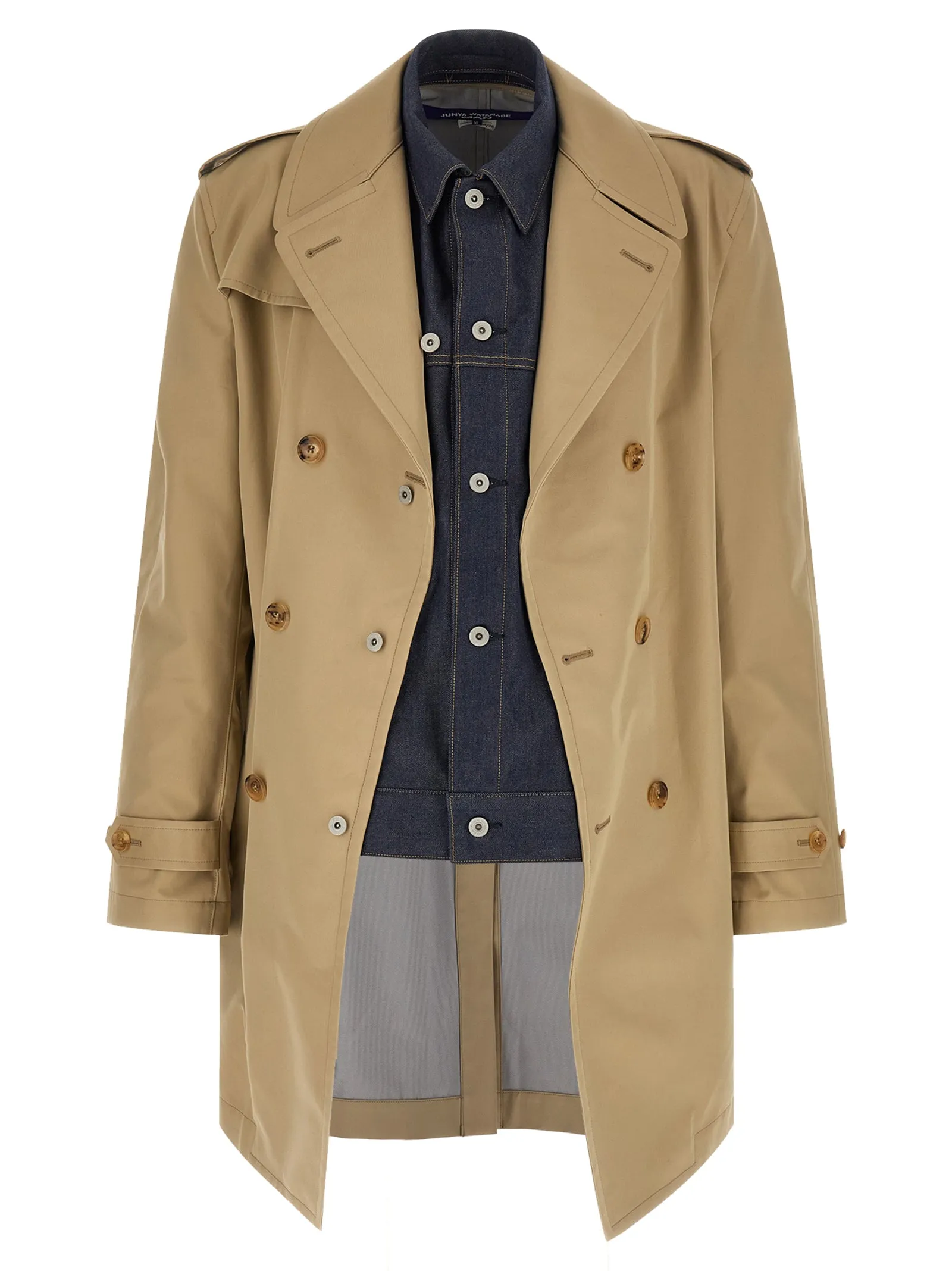 Denim insert trench coat sold by Lord & Taylor product image thumbnail 2