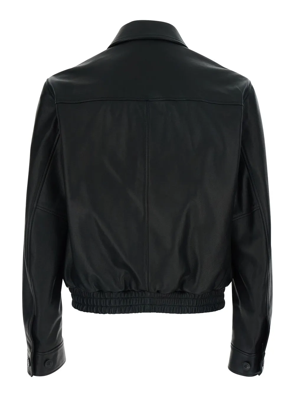 Leather Jacket with High Collar sold by Lord & Taylor