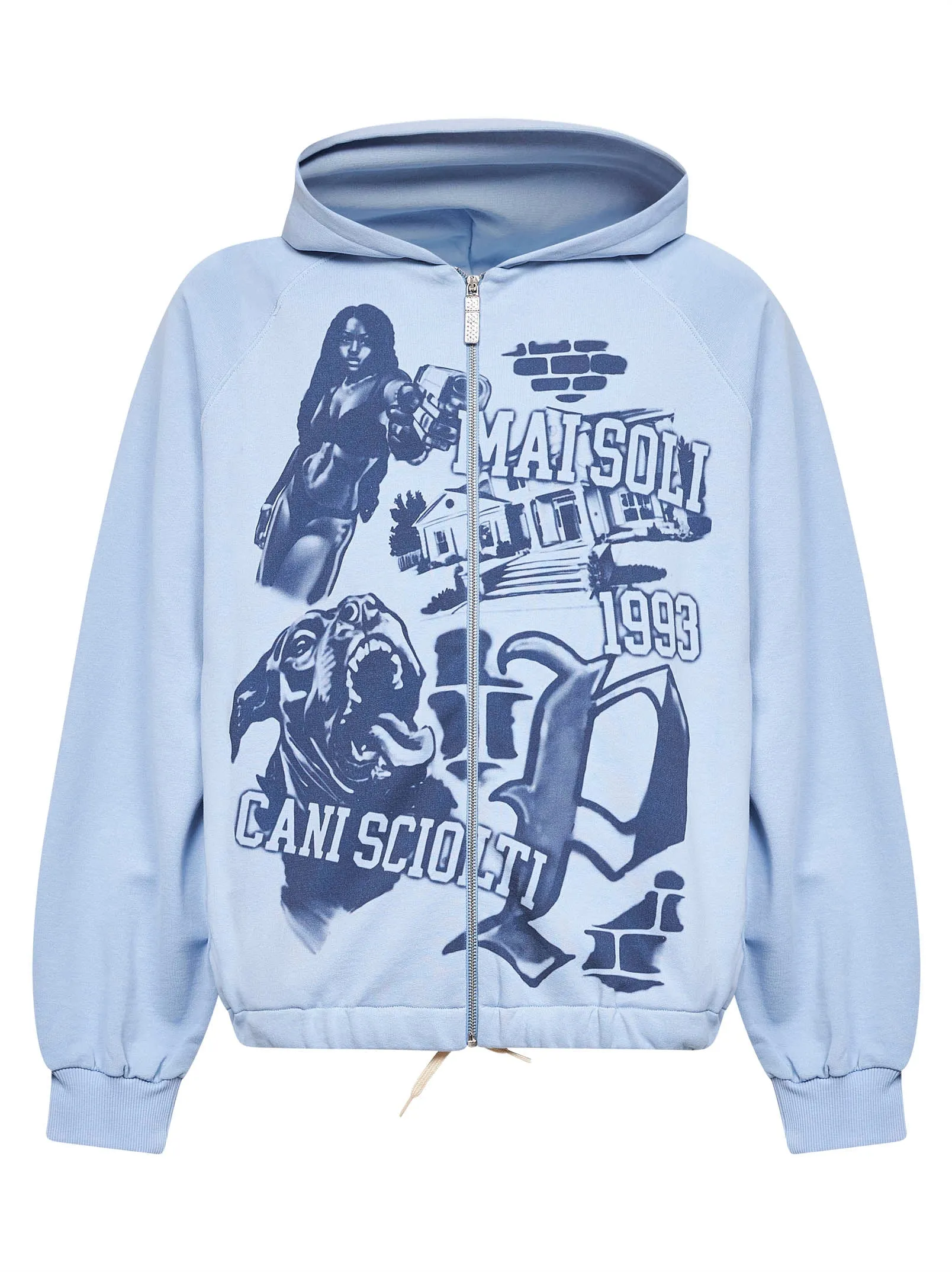 Zip-Up Hoodie Light Blue sold by Lord & Taylor