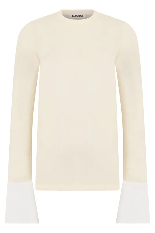 Long-Sleeve Top Ivory made by DARKPARK