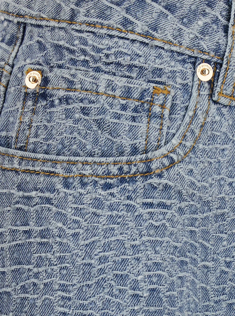 Shorts 'Rhinestone Croc Effect' Blue Denim sold by Lord & Taylor product image thumbnail 3