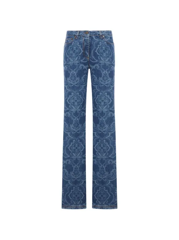 Jeans Flared Blue made by Etro