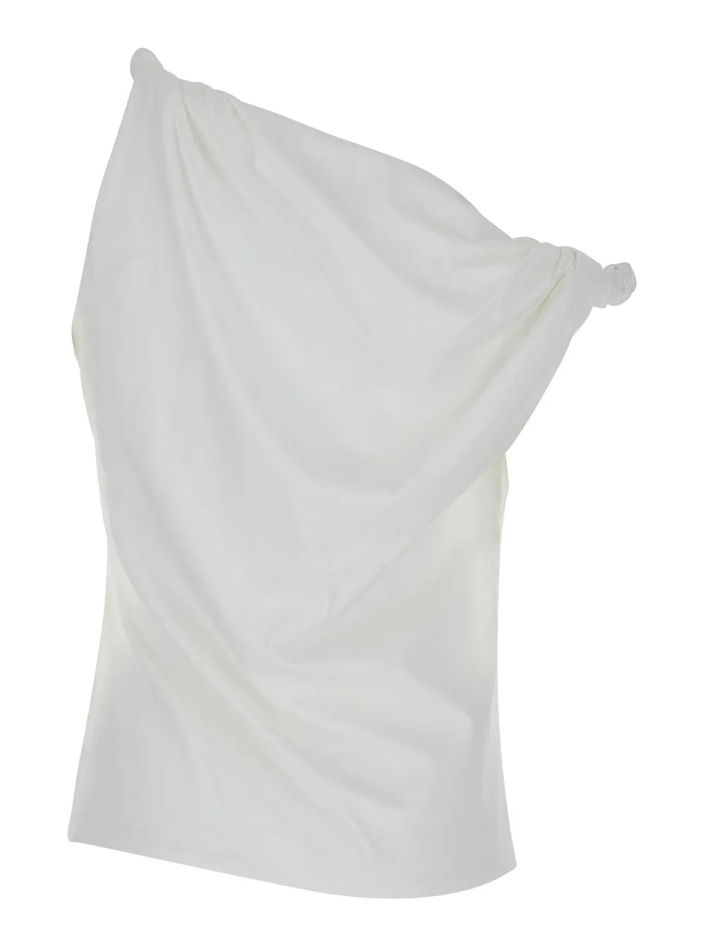 Top Sculptural White Cotton-Silk sold by Lord & Taylor product image thumbnail 2
