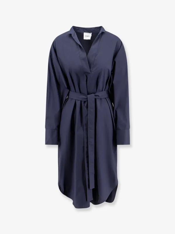 Dress — Belted Cotton Blue made by NUDE