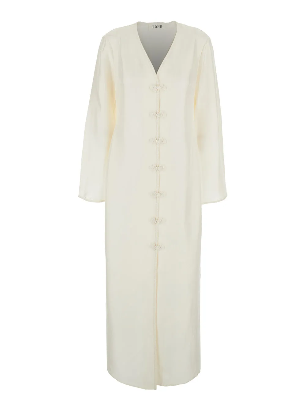 Long Dress Mandarin White Silk sold by Lord & Taylor