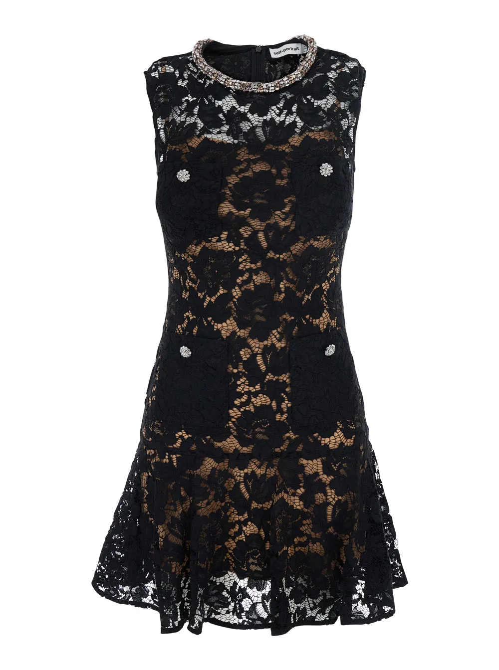 Dress Black Lace Crystal Mini Dress sold by Lord & Taylor
