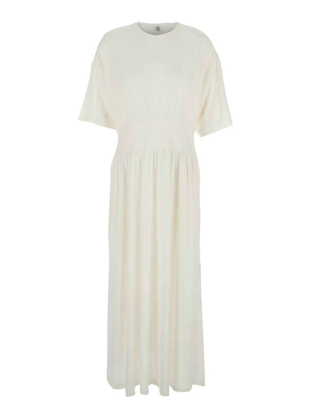 Long Dress Cotton-Silk Tee White sold by Lord & Taylor