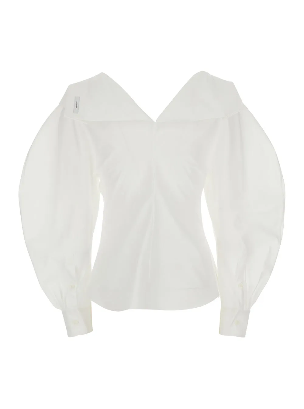 Shirt with Cut-Outs, White Cotton sold by Lord & Taylor product image thumbnail 2