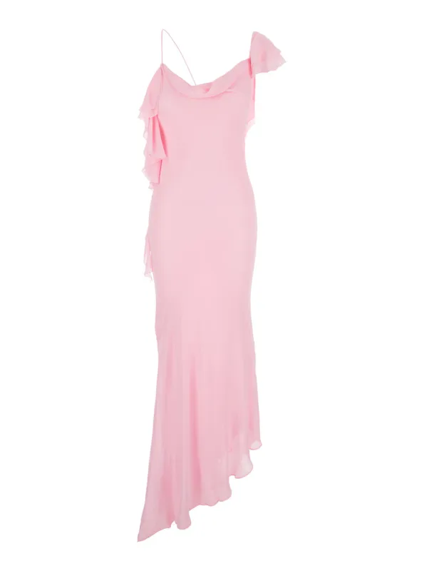 Long Dress Pink Georgette made by Self-Portrait