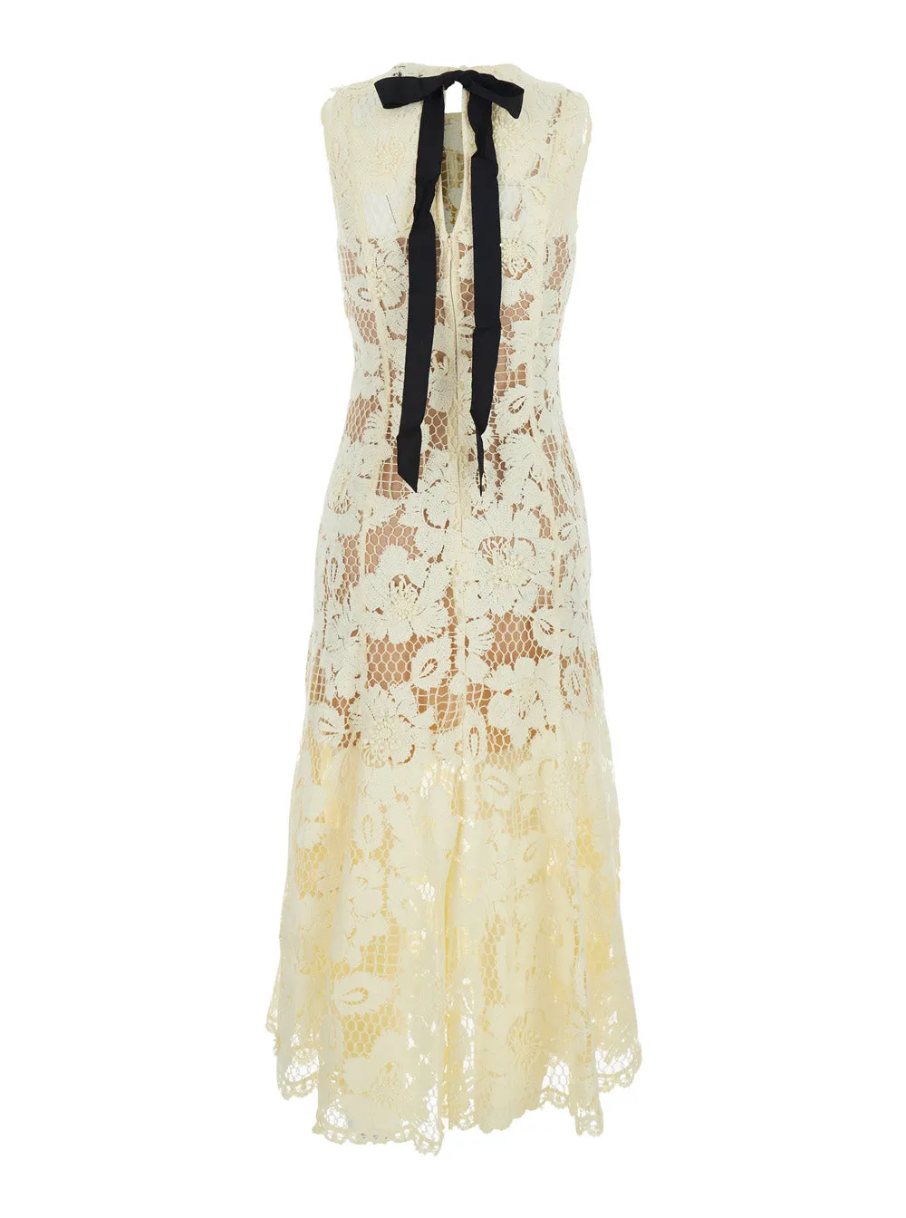 Midi Dress YELLOW CROCHET LACE Yellow Lace sold by Lord & Taylor product image thumbnail 2