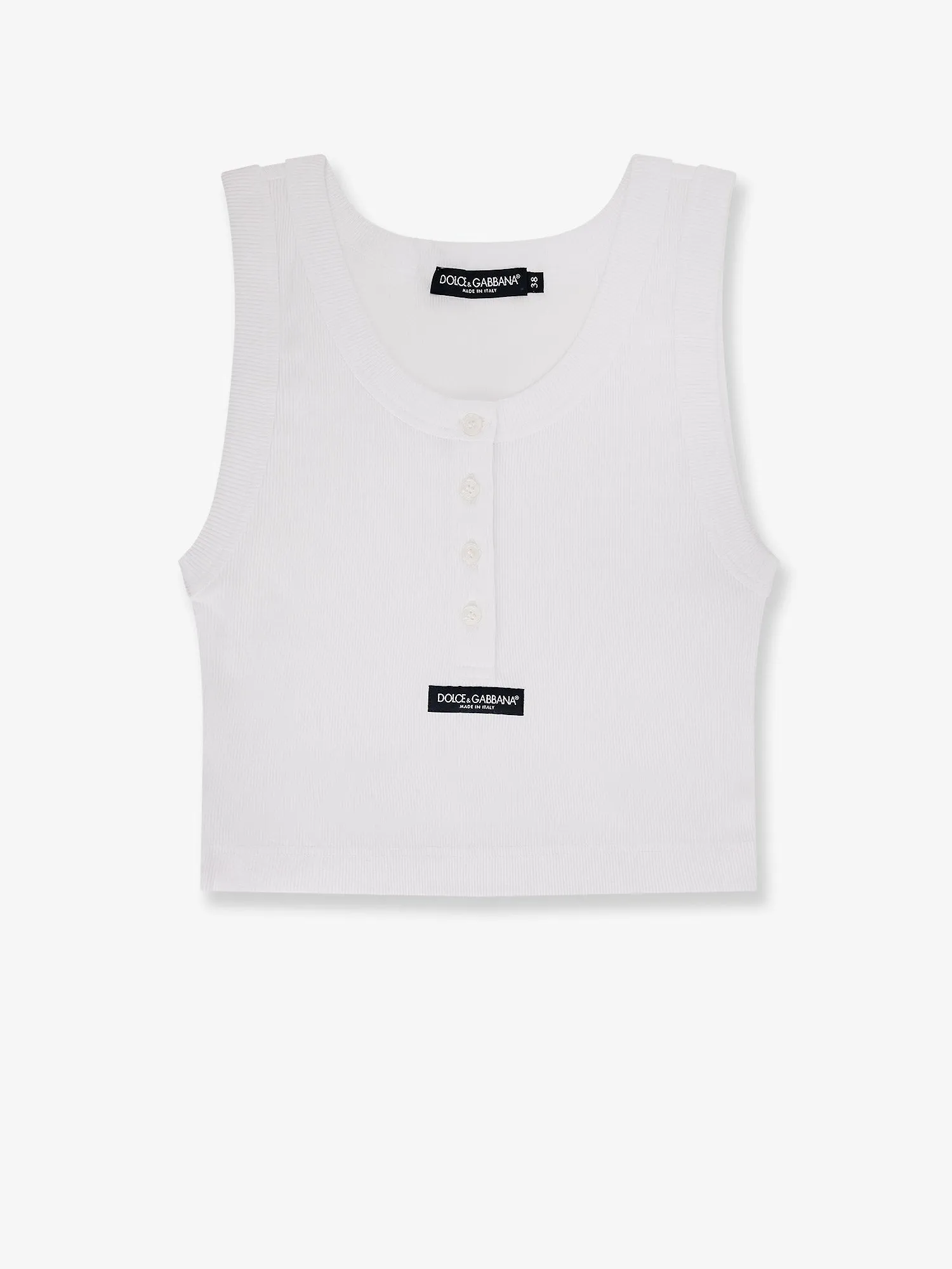 Tank Top Ribbed Cotton White sold by Lord & Taylor