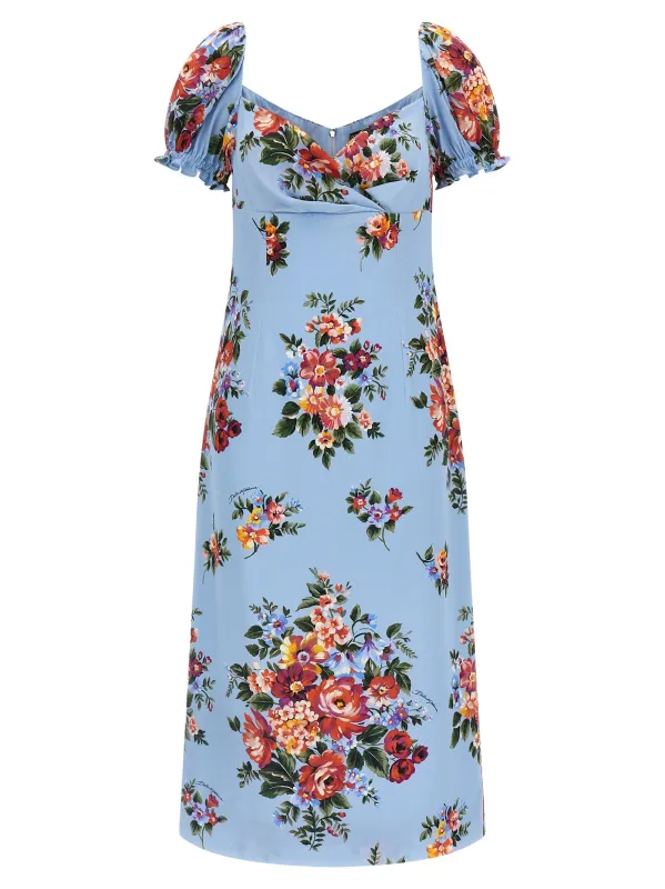 'Mazzo di fiori' print dress made by Dolce & Gabanna