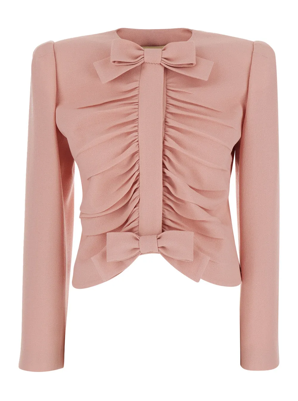 Jacket with Ruffle Pink Wool sold by Lord & Taylor