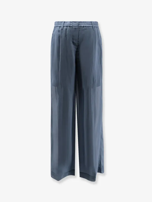 Cotton Trousers Blue made by Brunello Cucinelli