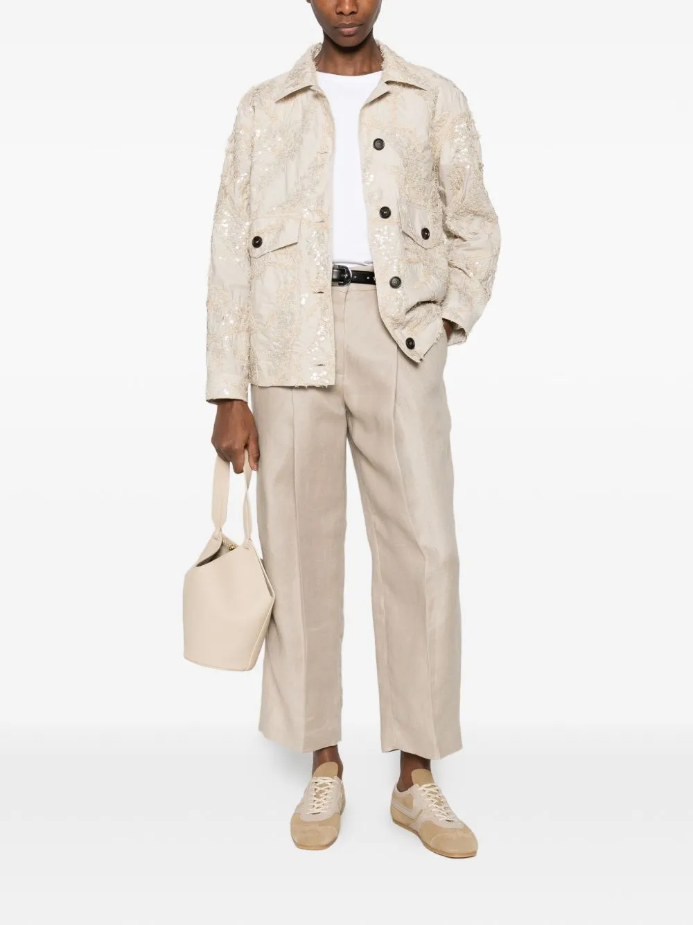 DAZZLING SEABED EMBROIDERY OUTERWEAR JACKET IN TECHNO COTTON POPLIN sold by Lord & Taylor product image thumbnail 4