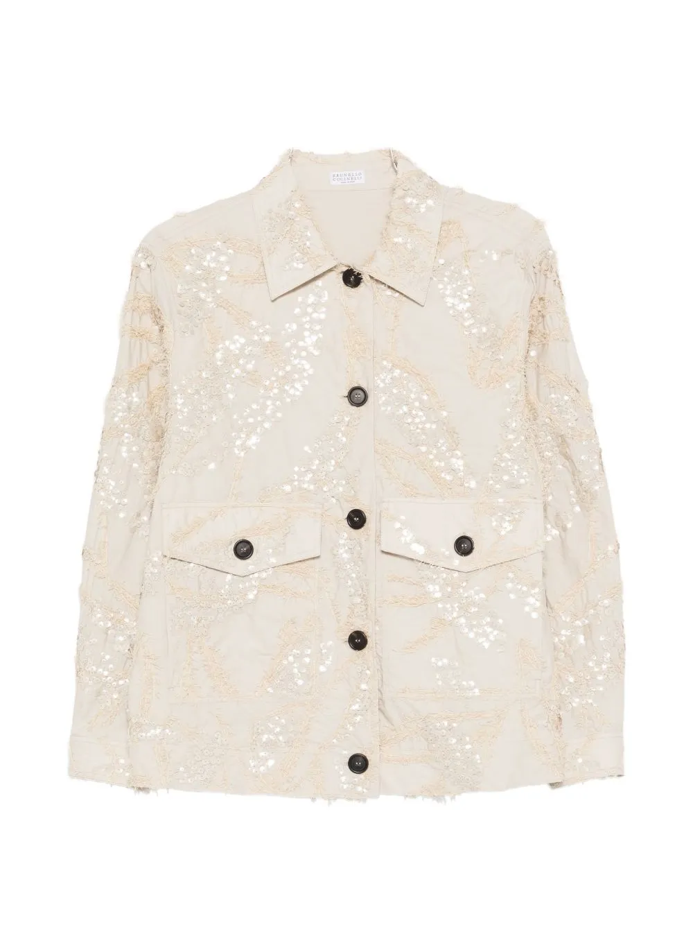 DAZZLING SEABED EMBROIDERY OUTERWEAR JACKET IN TECHNO COTTON POPLIN sold by Lord & Taylor
