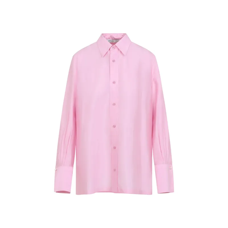 PINK SILK SHIRT made by Carven