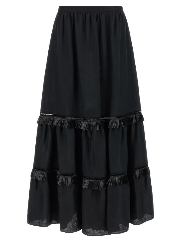 Fringed skirt made by Kiton