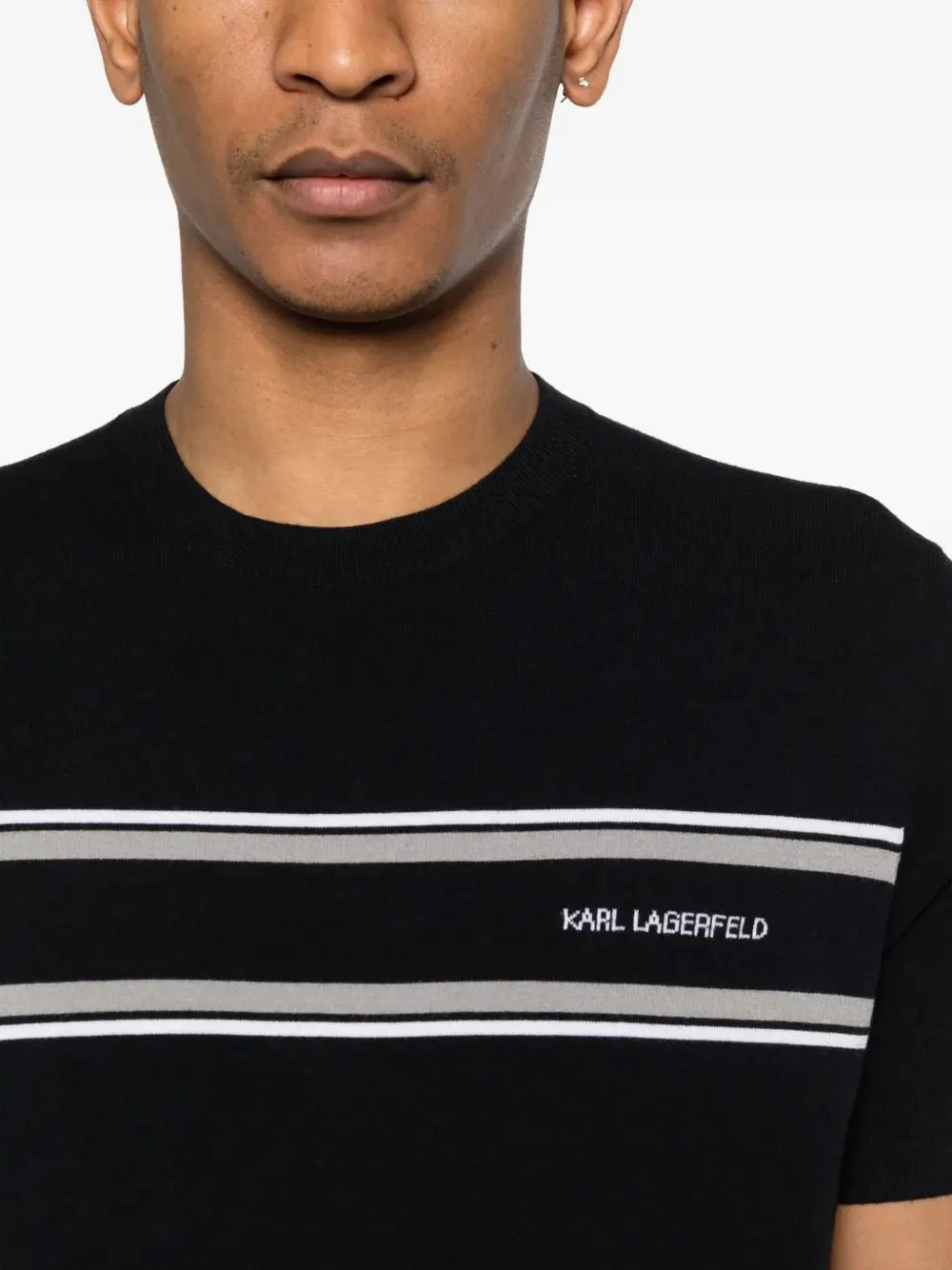 KARL LAGERFELD STRIPED T-SHIRT sold by Lord & Taylor product image thumbnail 4