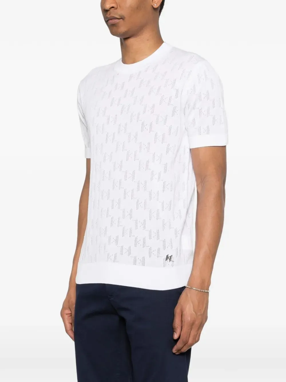 KARL LAGERFELD LOGO SHORT-SLEEVE T-SHIRT sold by Lord & Taylor product image thumbnail 2