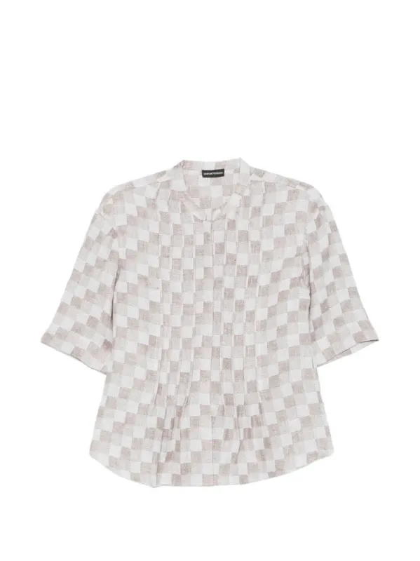 EMPORIO ARMANI CHECK SHORT-SLEEVE TOP made by Emporio Armani