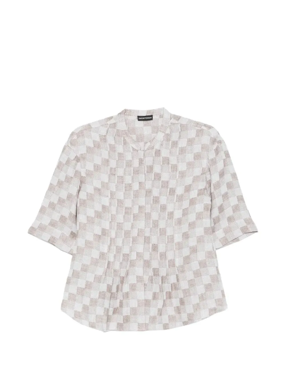 EMPORIO ARMANI CHECK SHORT-SLEEVE TOP sold by Lord & Taylor