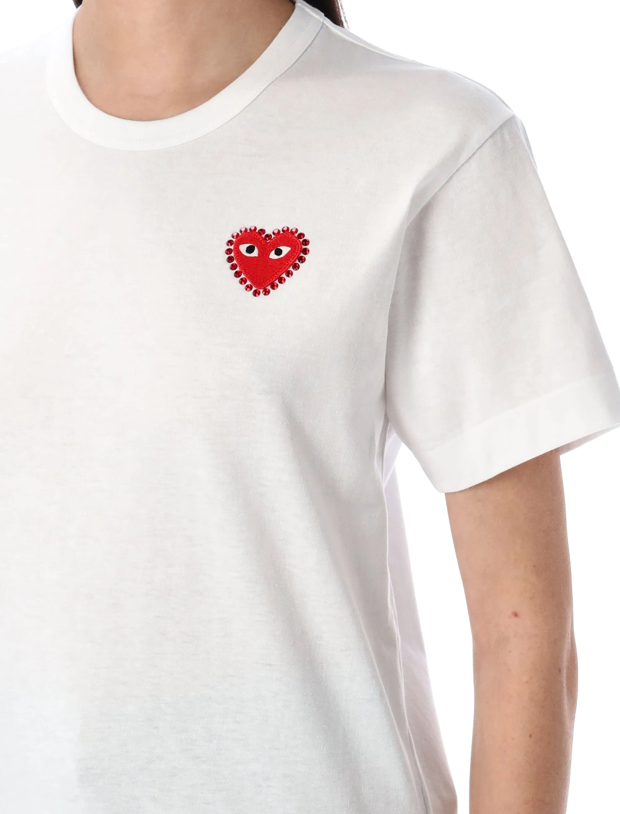 COMME DES GARÇONS PLAY RHINESTONE HEART TEE sold by Lord & Taylor product image thumbnail 3