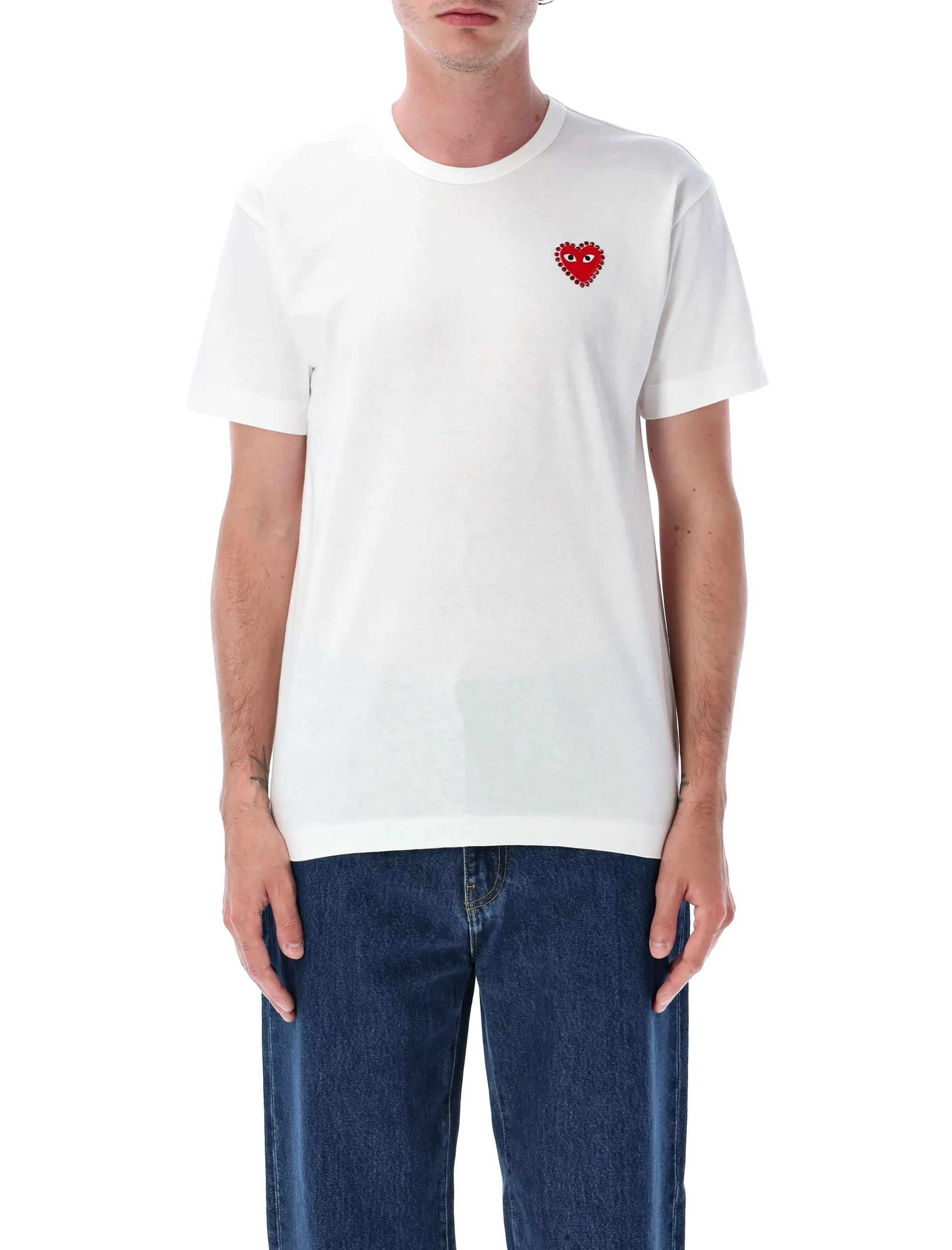 COMME DES GARÇONS PLAY RHINESTONE HEART TEE sold by Lord & Taylor product image thumbnail 4