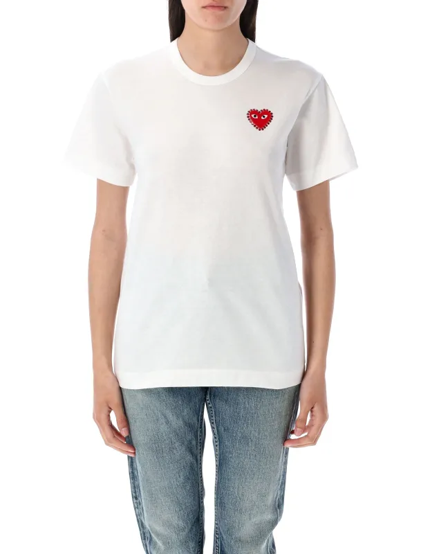 COMME DES GARÇONS PLAY RHINESTONE HEART TEE made by Comme des Garcons PLAY