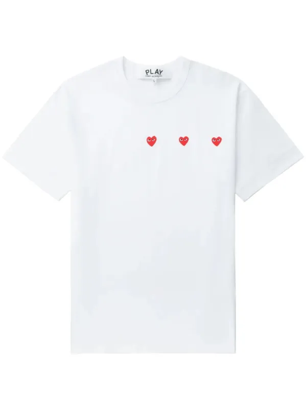 COMME DES GARÇONS PLAY THREE HEARTS TEE made by Comme des Garcons PLAY