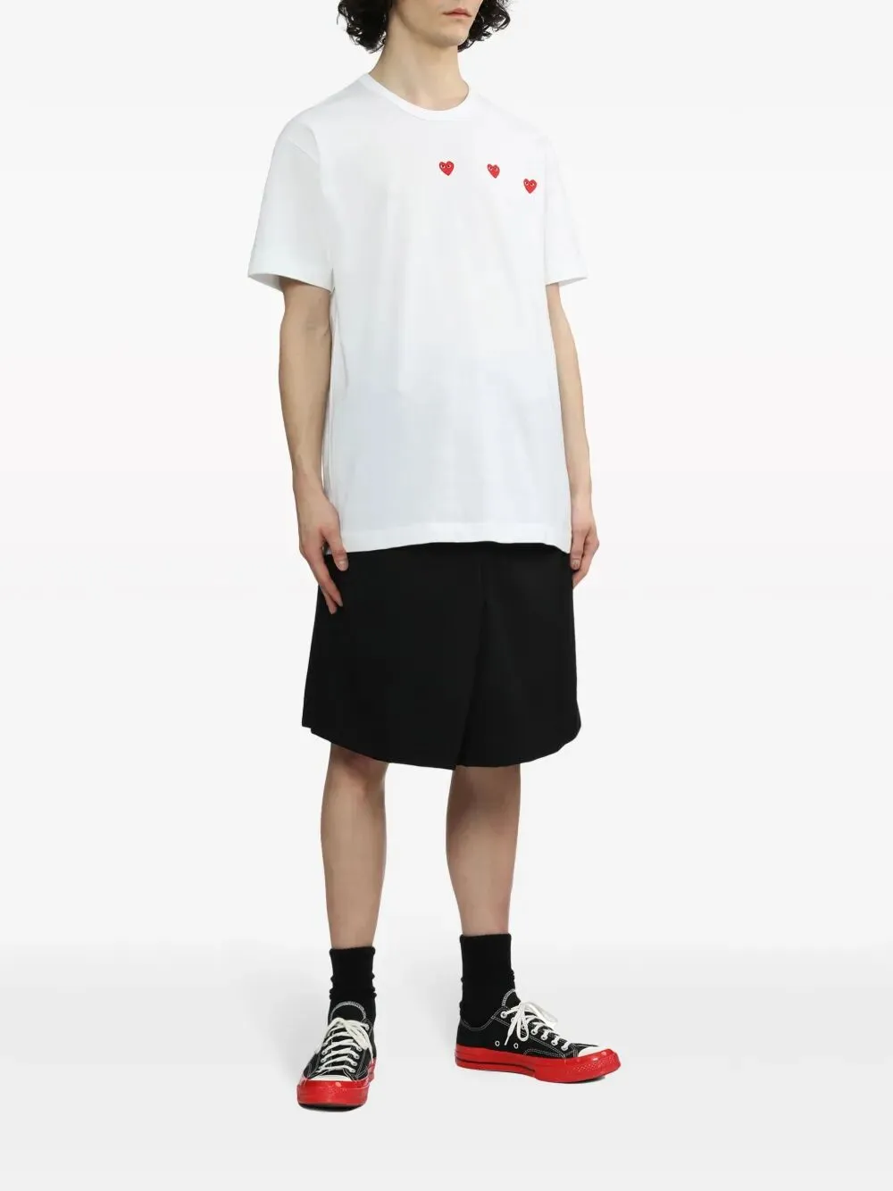 COMME DES GARÇONS PLAY THREE HEARTS TEE sold by Lord & Taylor product image thumbnail 5
