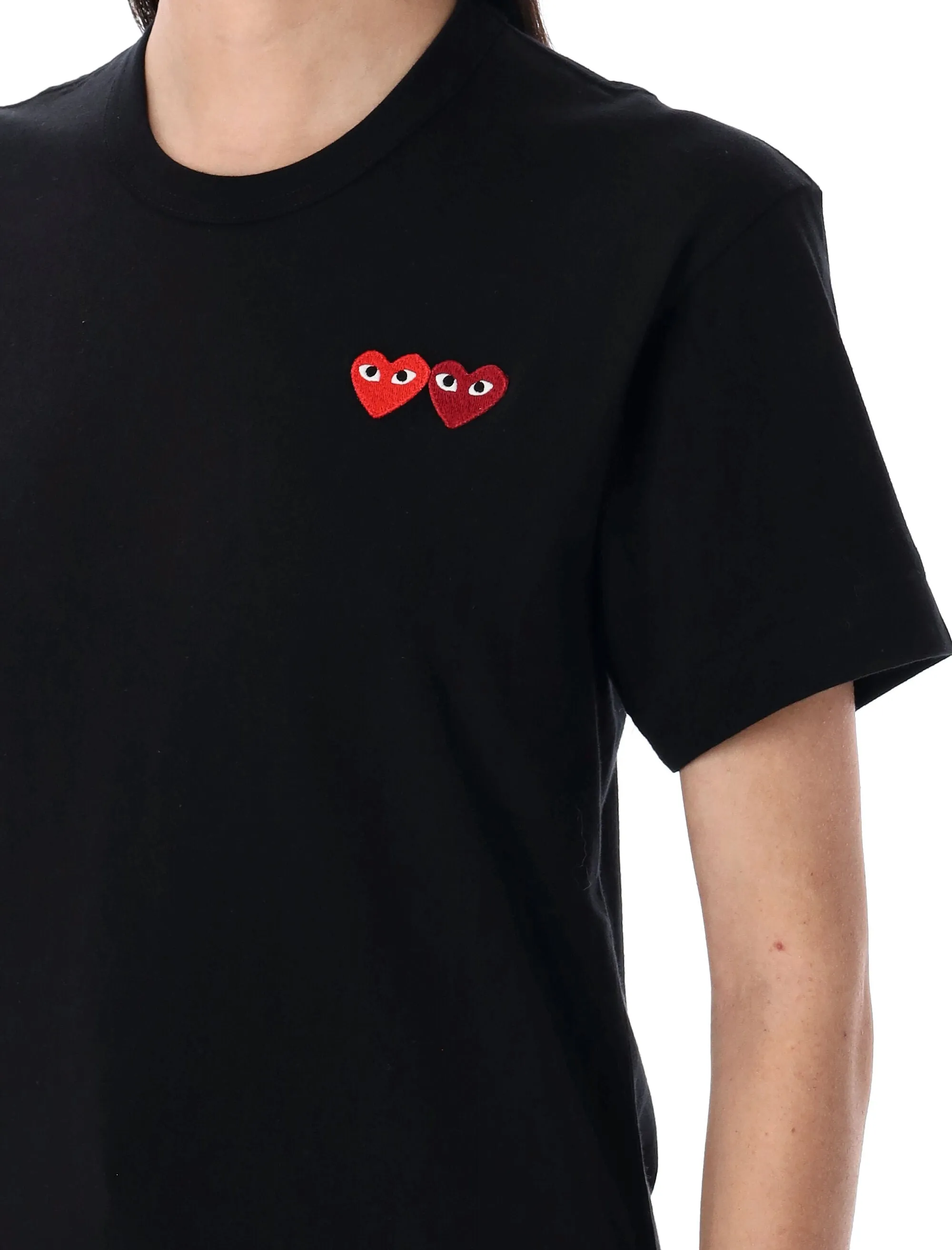 COMME DES GARÇONS PLAY DOUBLE HEART T-SHIRT sold by Lord & Taylor product image thumbnail 3