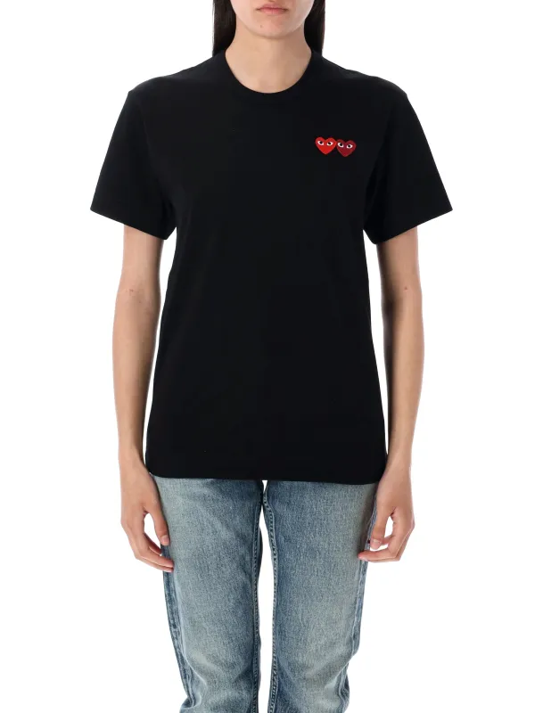 COMME DES GARÇONS PLAY DOUBLE HEART T-SHIRT made by Comme des Garcons PLAY