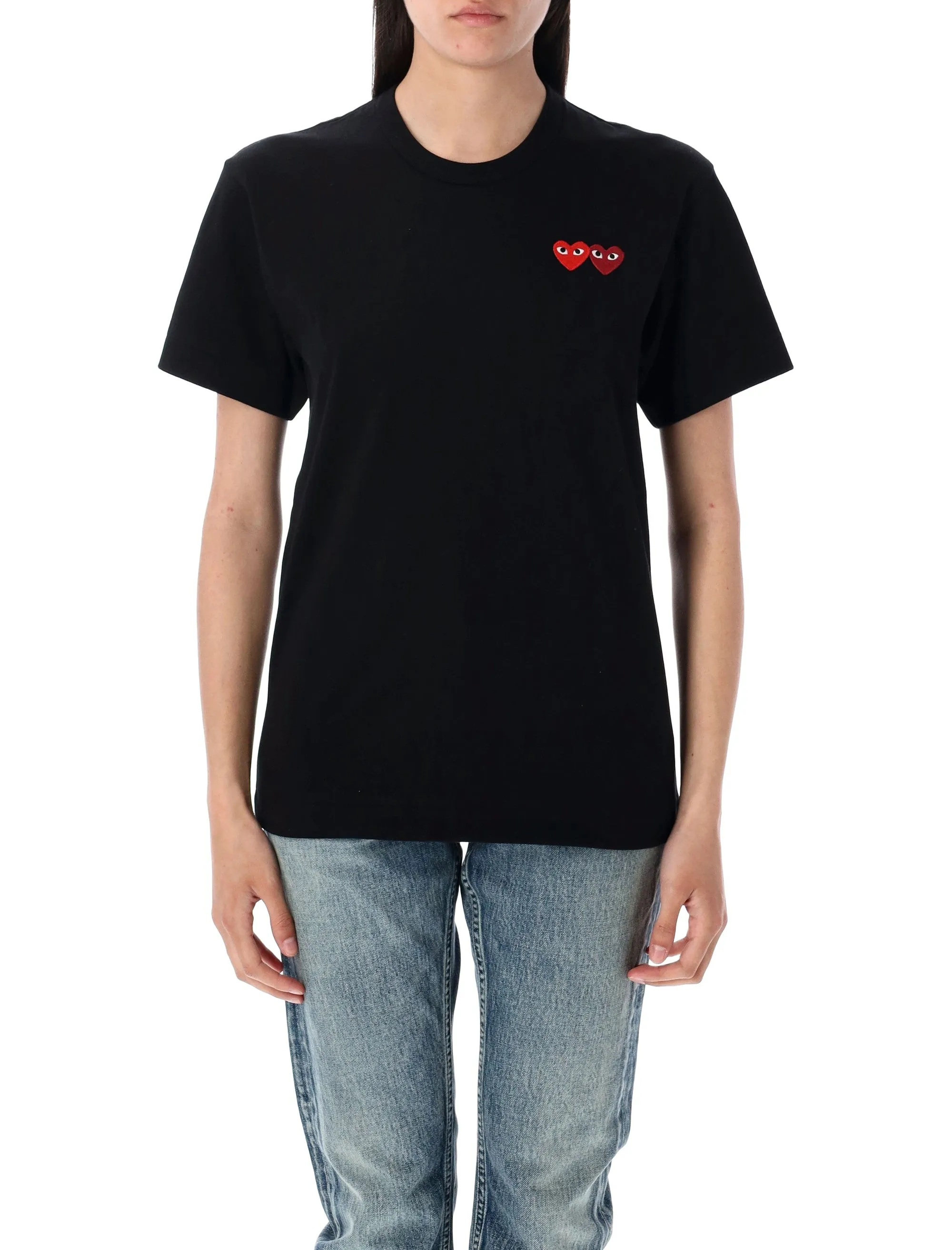 COMME DES GARÇONS PLAY DOUBLE HEART T-SHIRT sold by Lord & Taylor