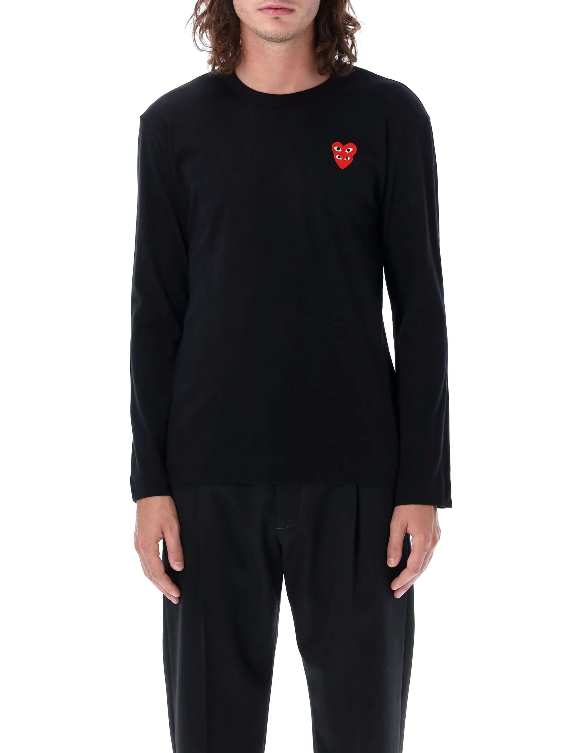 COMME DES GARÇONS PLAY DOUBLE HEART LONG-SLEEVE T-SHIRT sold by Lord & Taylor product image thumbnail 4