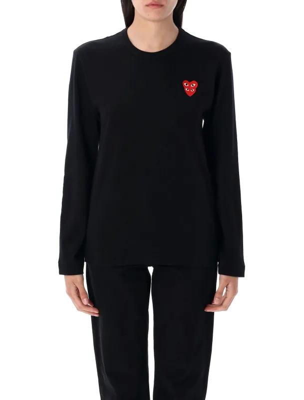 COMME DES GARÇONS PLAY DOUBLE HEART LONG-SLEEVE T-SHIRT made by Comme des Garcons PLAY