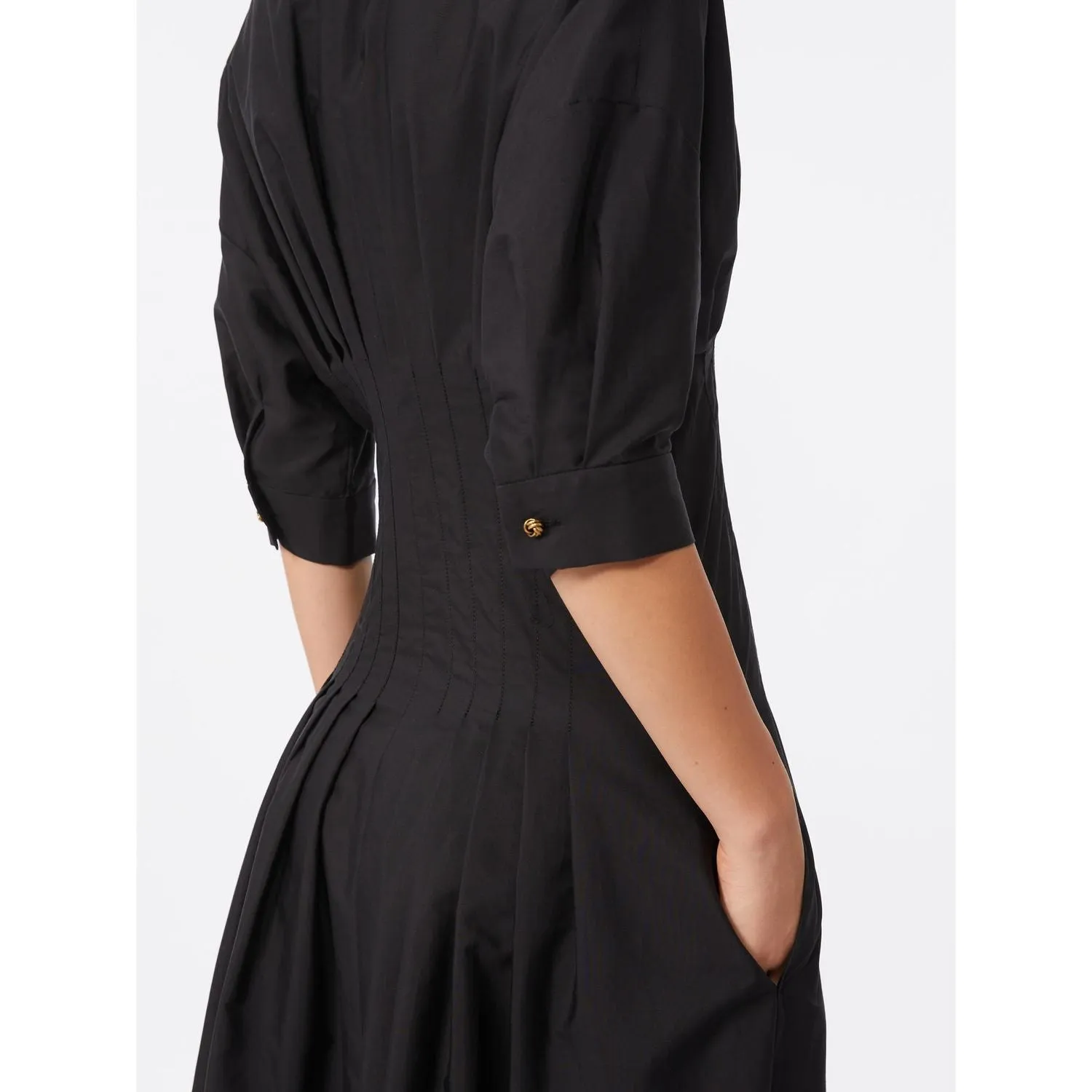 MSTCERA – LONG COTTON SHIRT DRESS WITH FLOUNCED HEM sold by Lord & Taylor product image thumbnail 4