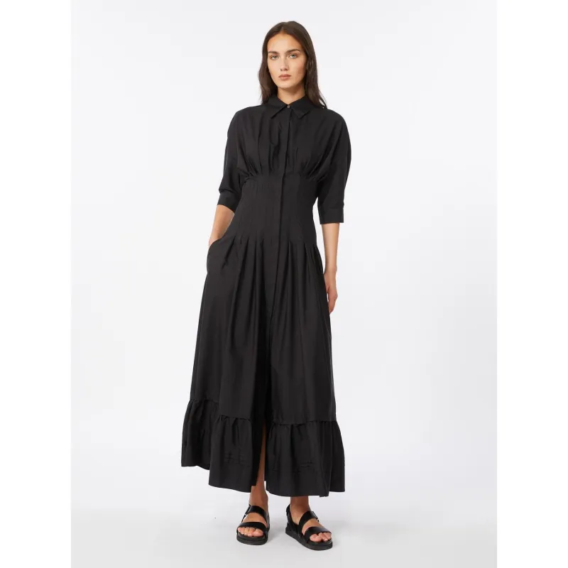 MSTCERA – LONG COTTON SHIRT DRESS WITH FLOUNCED HEM made by MaxMara