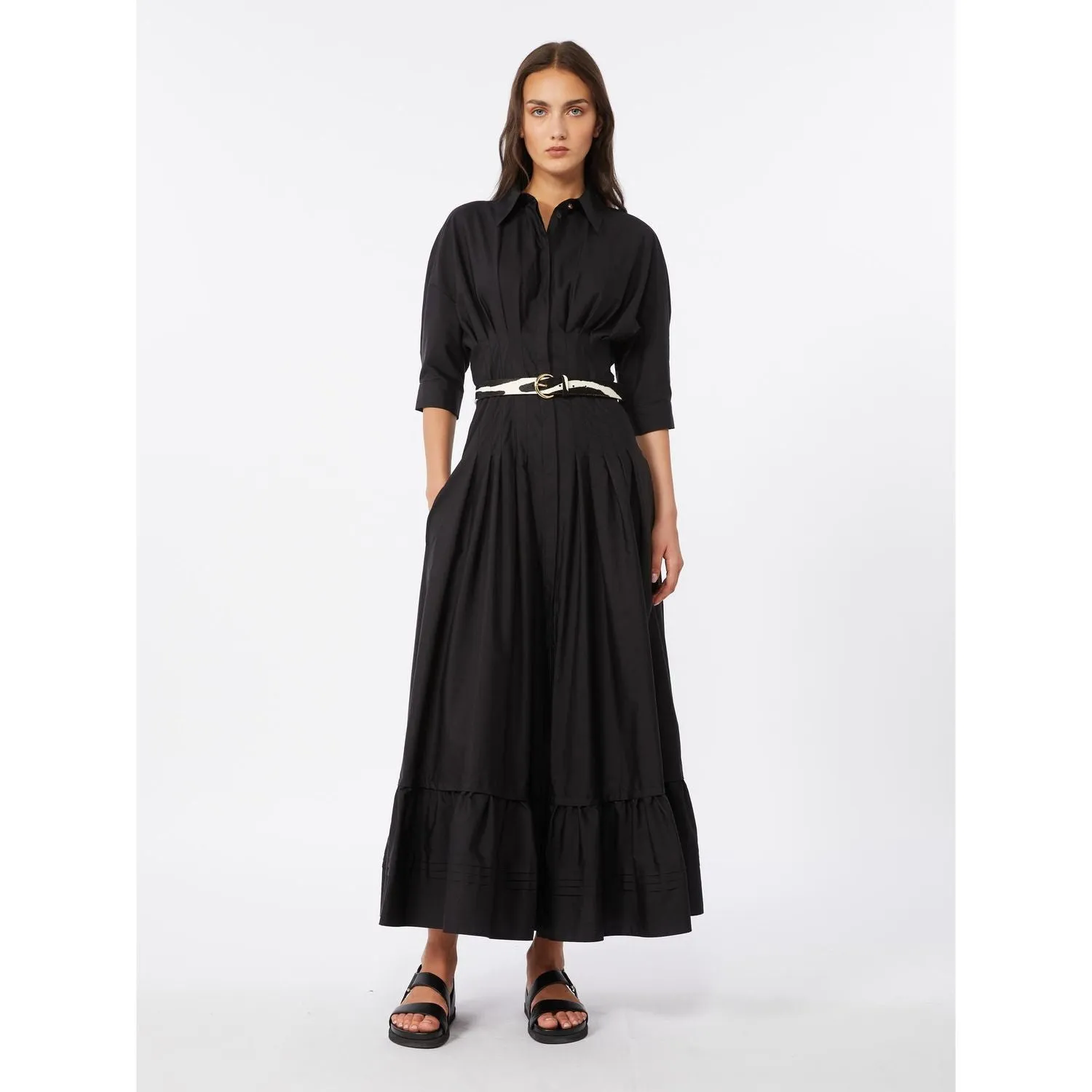 MSTCERA – LONG COTTON SHIRT DRESS WITH FLOUNCED HEM sold by Lord & Taylor product image thumbnail 5
