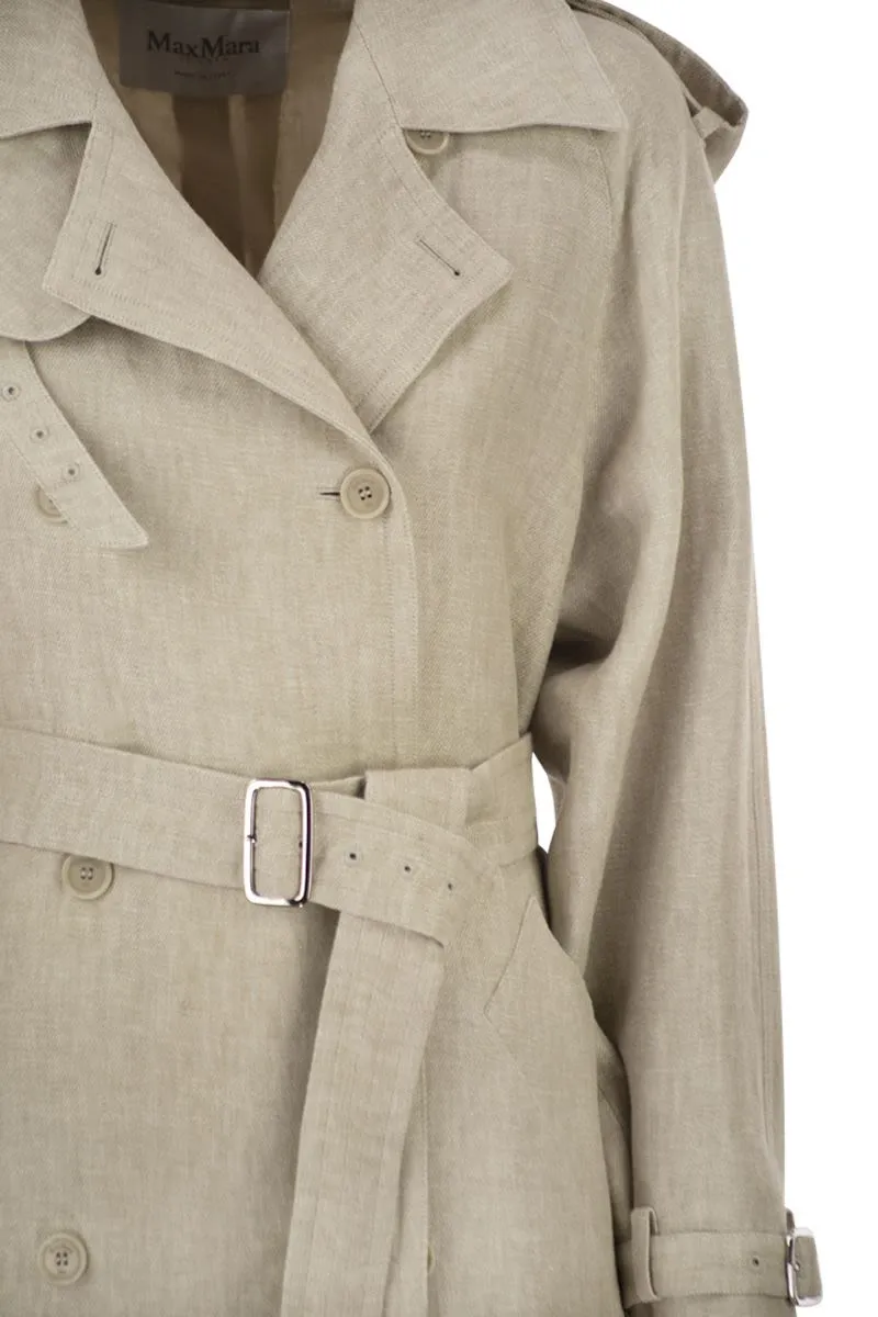 MXSPEDAGGI - LONG PURE LINEN TRENCH COAT sold by Lord & Taylor product image thumbnail 4