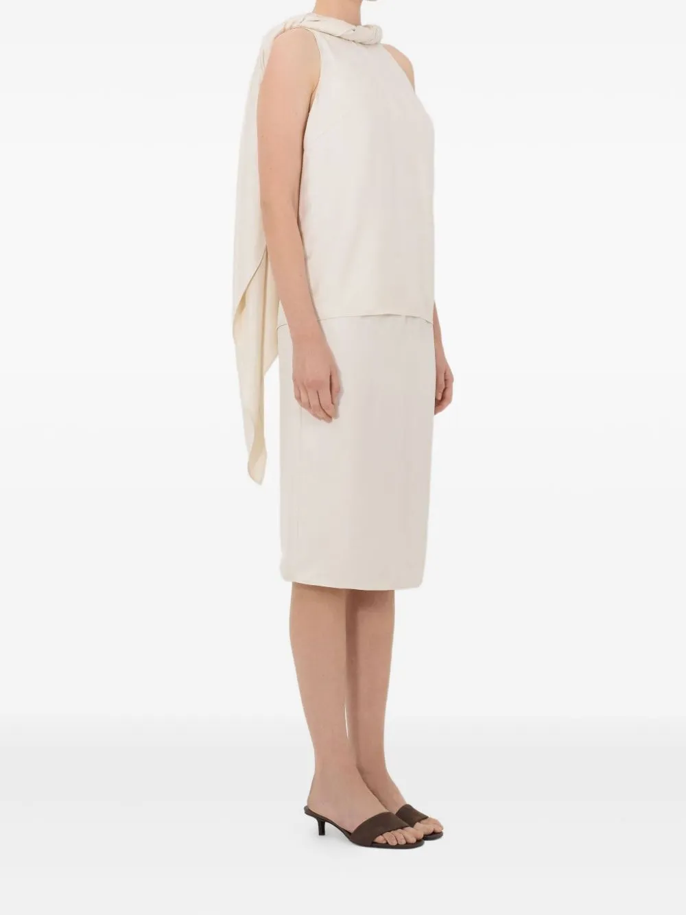 SM WILMA BEIGE TWISTED SILK TOP sold by Lord & Taylor product image thumbnail 4