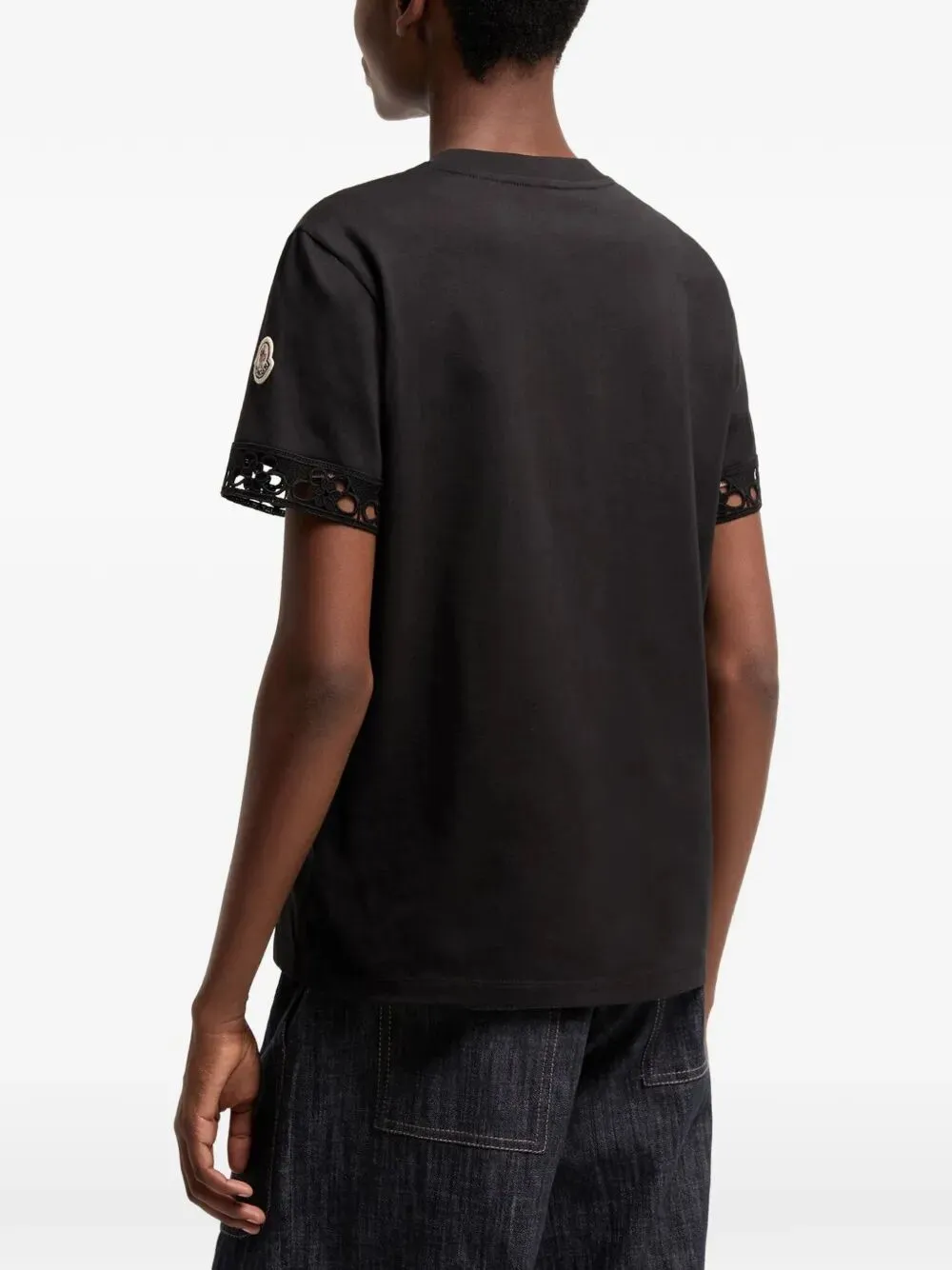 BLACK SHORT-SIZE T-SHIRT WITH EMBROIDERED POCKET sold by Lord & Taylor product image thumbnail 3