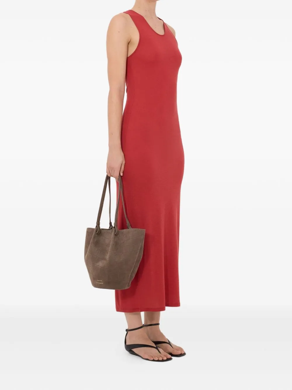 MYRON RED TILE LONG STRAPS DRESS sold by Lord & Taylor product image thumbnail 3