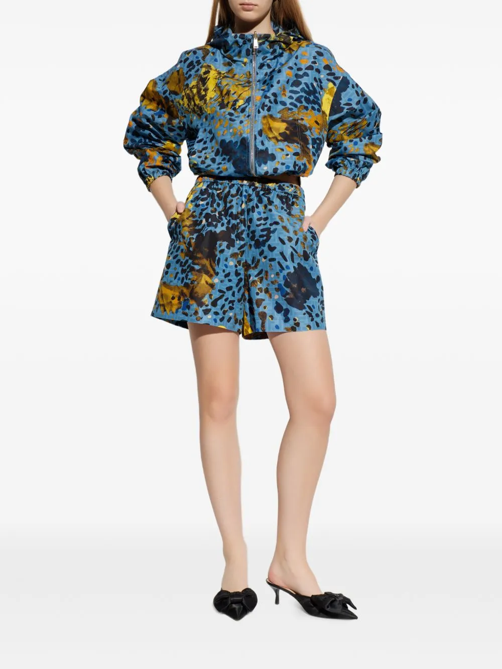 BLUE PRINT SHORTS WITH SPOTS sold by Lord & Taylor product image thumbnail 4