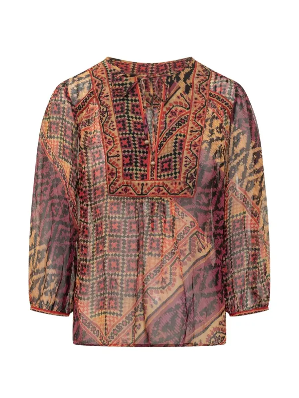 ODETTA MULTICOLOR BLOUSE made by ba&sh
