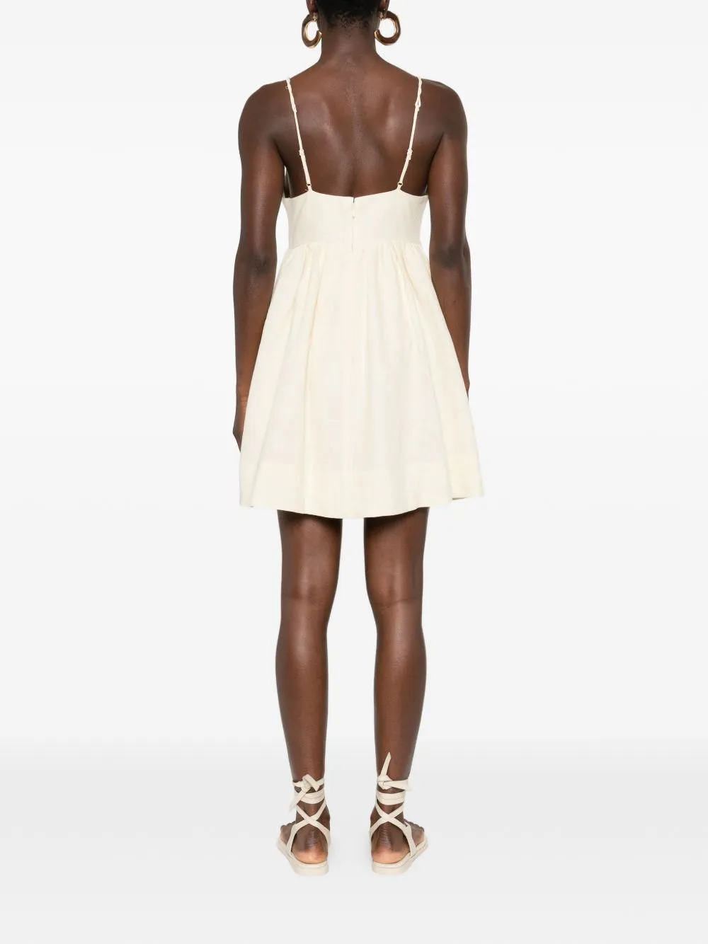 SHORT VANILLA DRESS WITH EMBROIDERED PALM TREES sold by Lord & Taylor