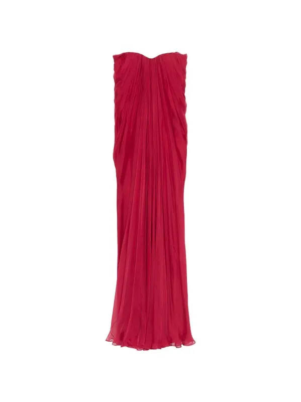 Dress Silk Red made by Alexander McQueen