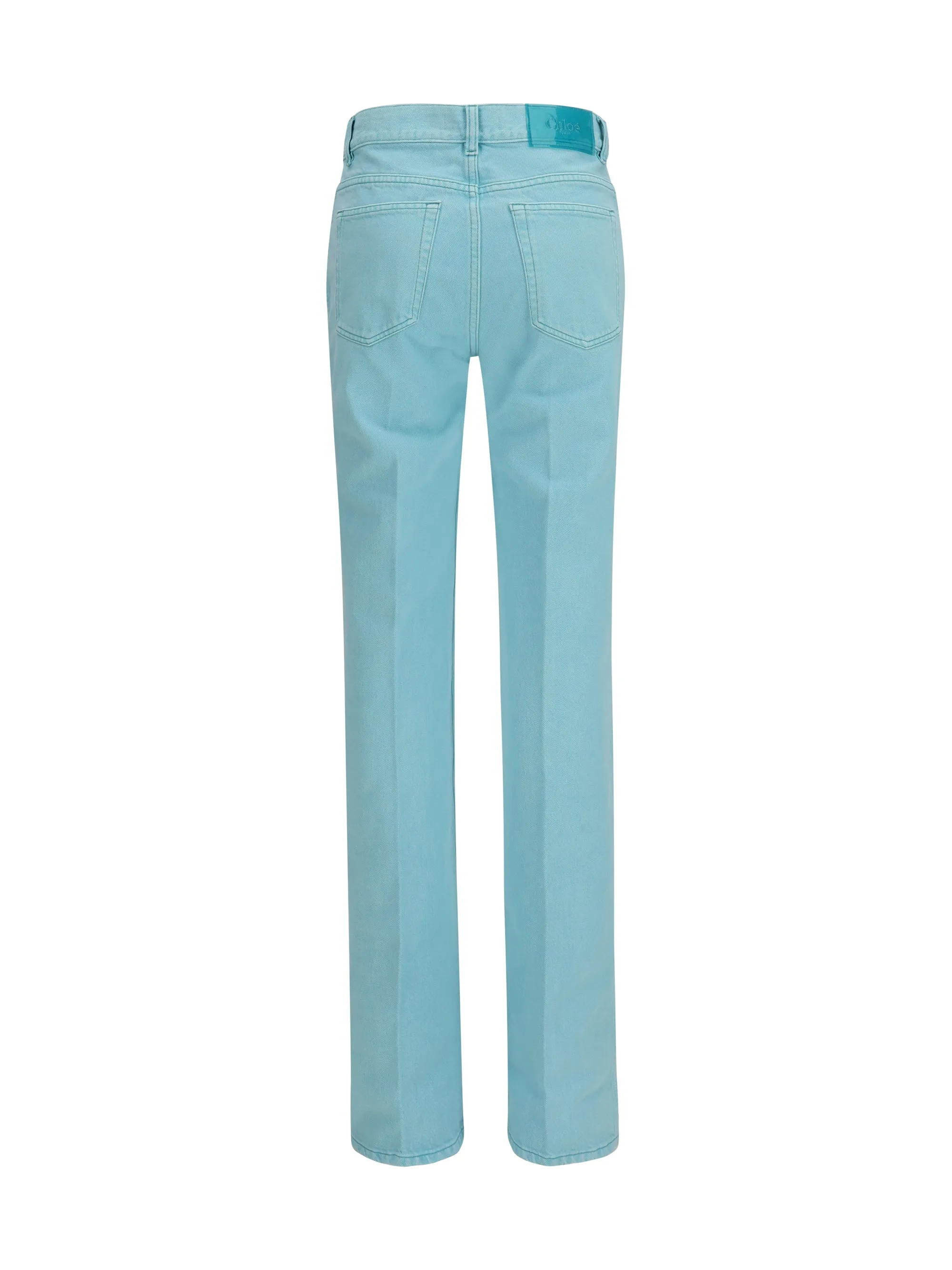 Jeans Straight-Leg Washed Turquoise sold by Lord & Taylor product image thumbnail 2