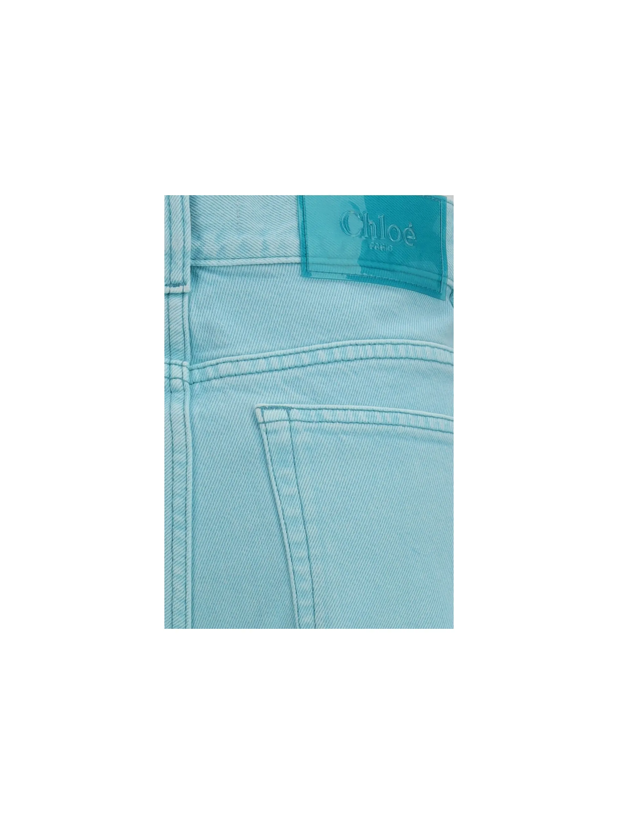 Jeans Straight-Leg Washed Turquoise sold by Lord & Taylor product image thumbnail 3