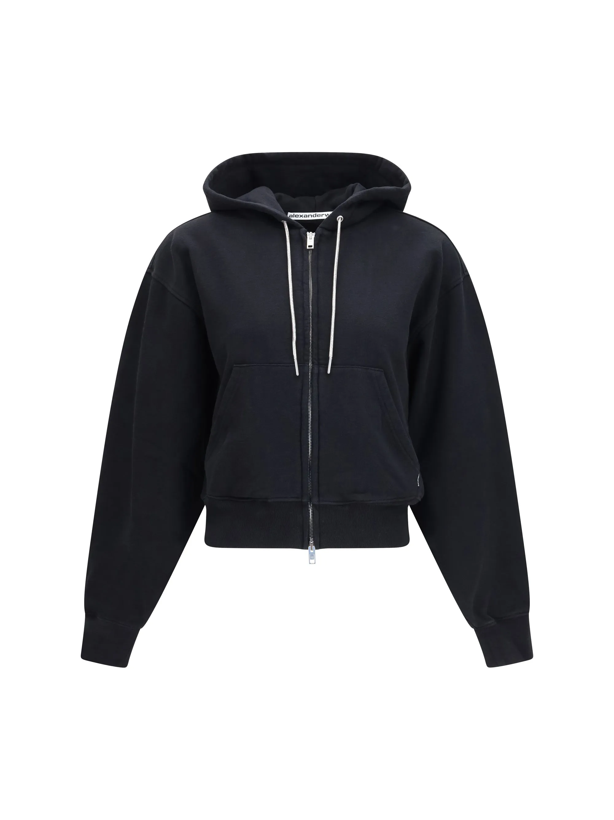 Zip-Up Hoodie Crystal Drawcord Black sold by Lord & Taylor